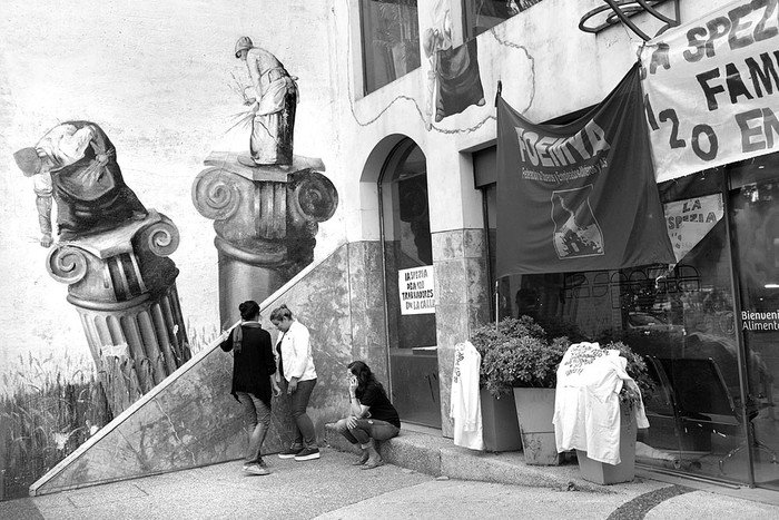 Fábrica de pastas La Spezia, ocupada por los trabajadores, ayer. Foto: Andrés Cuenca