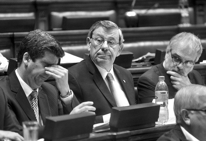 El canciller Rodolfo Nin Novoa durante la interpelación, ayer, en la Cámara de Diputados. / foto: federico gutiérrez