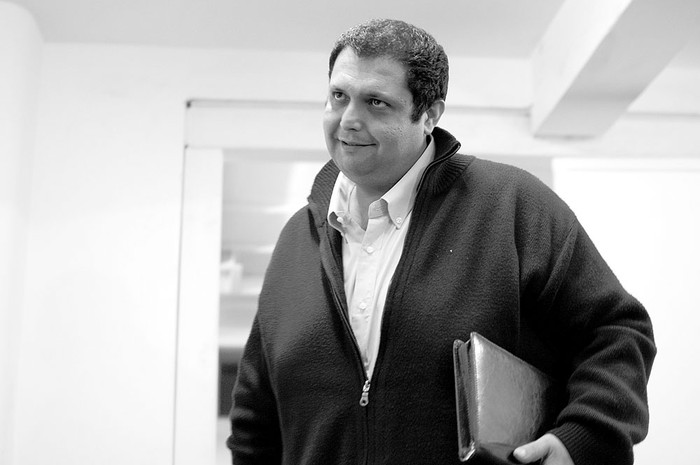 Wilson Ezquerra, luego de la conferencia de prensa, ayer, en la sede del Partido Nacional. Foto: Juan Manuel Ramos