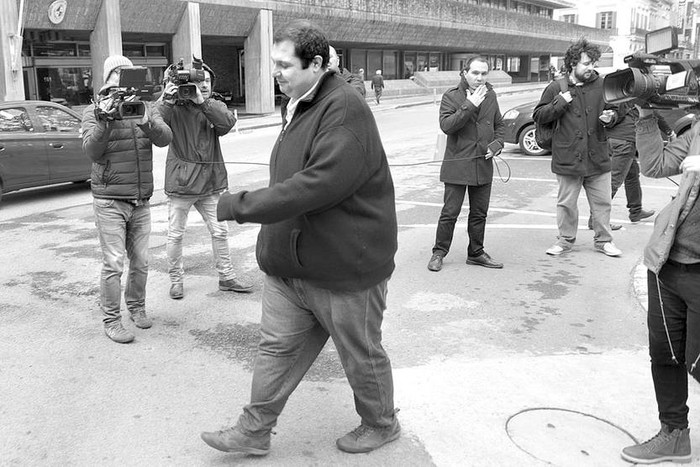 El diputado Wilson Ezquerra, luego de asistir a la Comisión de Ética del Partido Nacional. Foto: Andrés Cuenca (archivo, setiembre de 2017)