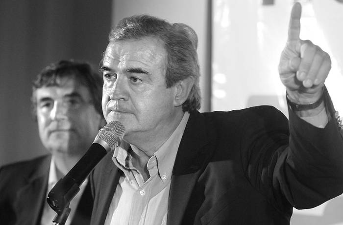 Jorge Larrañaga (d) y Sergio Botana. Foto: Sandro Pereyra (archivo, abril de 2014)
