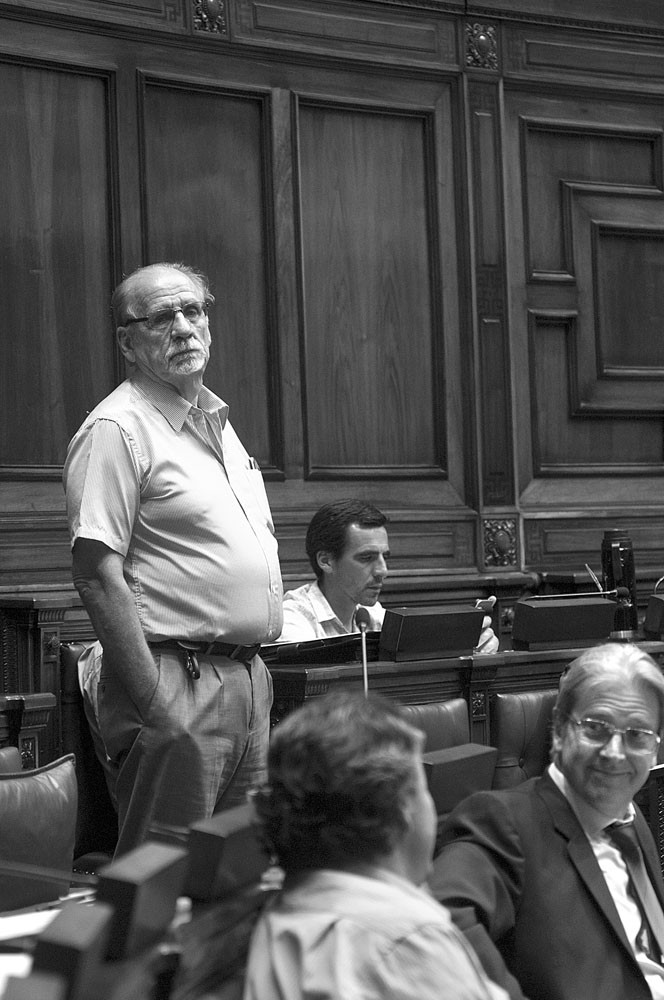 Alfredo Asti, ayer, en la Cámara de Diputados. Foto: Aanuela Aldabe