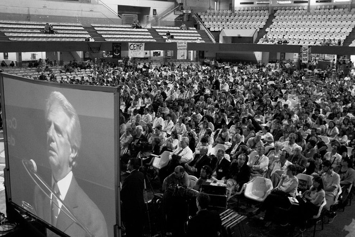 Congreso Nacional de Educación en el palacio peñarol. Foto: Javier Calvelo (archivo, noviembre de 2006)