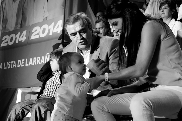 Jorge Larrañaga y Verónica Alonso, el sábado en el acto de la lista 20142014 en el Platense Patín Club. / Foto: Alessandro Maradei