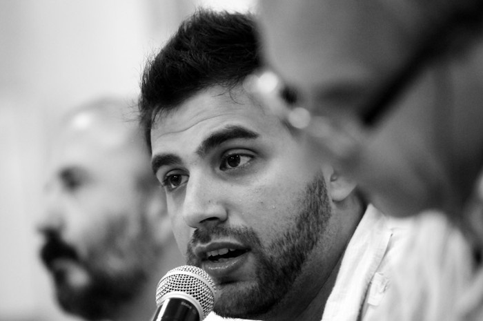 Gonzalo Civila durante una reunión de la Departamental del Partido Socialista. / Foto: Pablo Nogueira (Archivo, Noviembre de 2011)