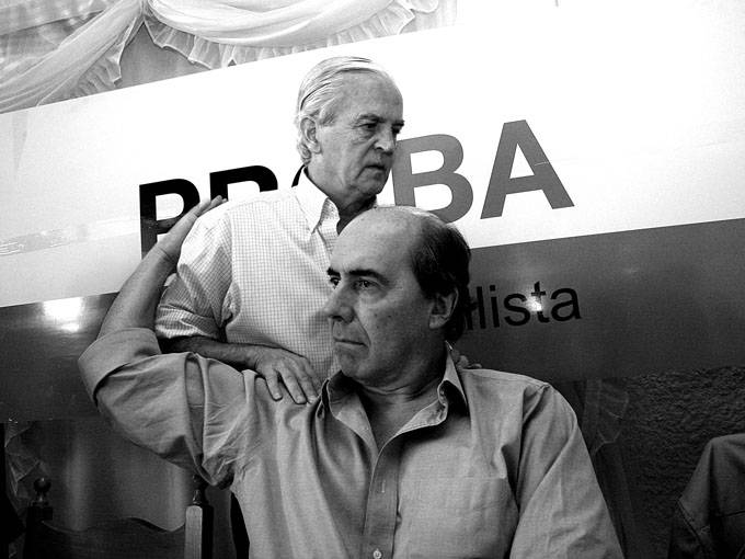José Villar y José Amorín, ayer, en Maldonado.  · Foto: Victoria Rodríguez