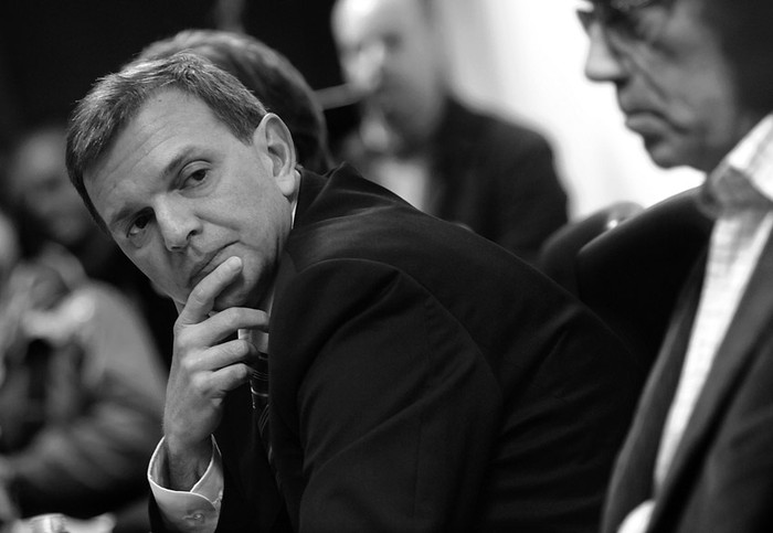 Sebastián Bauzá, durante una asamblea de la Asociación Uruguaya de Fútbol. (archivo, setiembre de 2011) · Foto: Pablo Nogueira