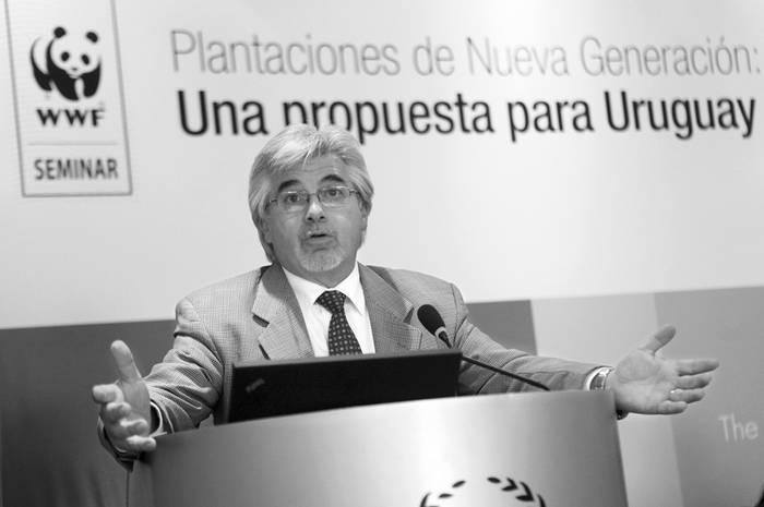 Intervención del ministro Tabaré Aguerre.  · Foto: Pedro Rincón