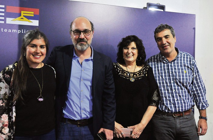 Stephanie Da Silva, Marcos Otheguy, Stella Viel y José Querejeta, ayer en la Huella de Seregni. Foto:  Federico Gutiérrez