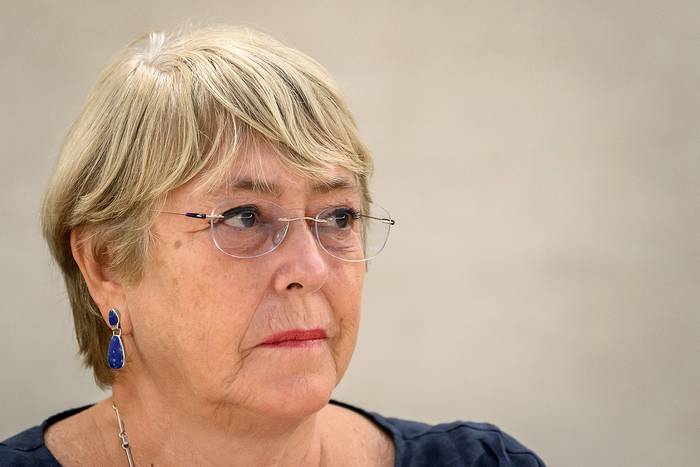 Michelle Bachelet.  (Archivo, setiembre 2021) · Foto: Fabrice Coffrini, AFP