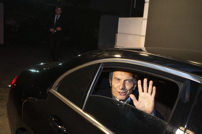 Mauricio Macri durante una visita al presidente Luis Lacalle Pou (archivo, mayo de 2022) · Foto: Ernesto Ryan