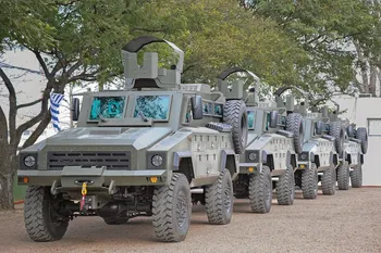 Vehículos Mamba MK7 (archivo, julio de 2024).
Foto: Presidencia de Uruguay, sin datos de autor
