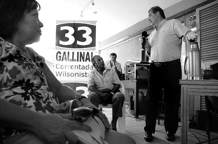 Francisco Gallinal habla durante el acto de la Junta Nacional de Correntada Wilsonista, el sábado en el Club de Pesca Ramírez.  · Foto: Nicolás Celaya