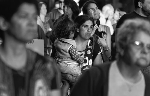 Marcha por Sergio Lemos, ayer, por 18 de Julio. Foto: Ana Díaz