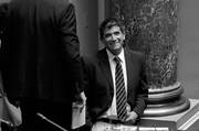 Raúl Sendic, ayer, durante la sesión de la Cámara de Senadores. Foto: Pablo Vignali