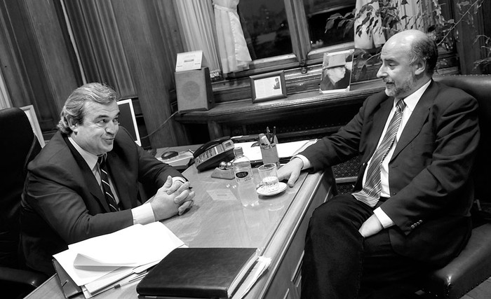 Jorge Larrañaga y Pablo Mieres. Foto: Nicolás Celaya (archivo, julio de 2012)