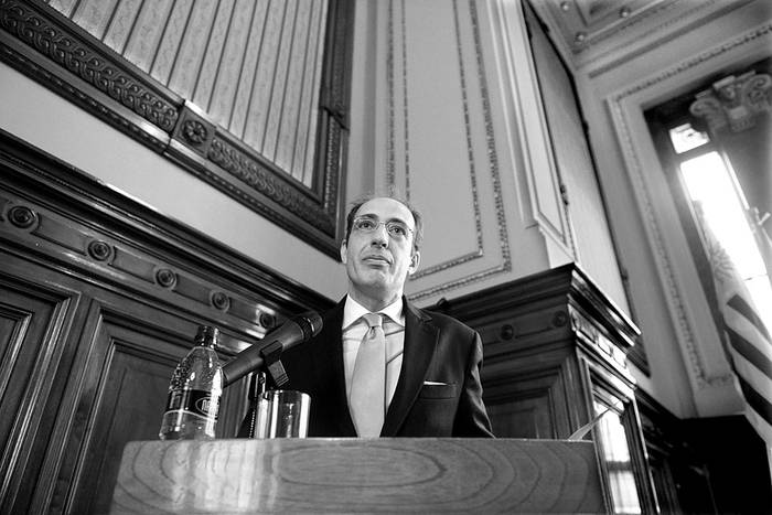 Fabio María Galiani, en el Palacio Legislativo. Foto: Santiago Mazzarovich (archivo, octubre de 2015)