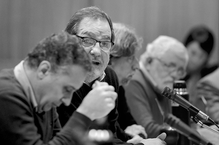 Gustavo Bernini, ayer, en la Comisión Especial de Cooperativismo, en el edificio anexo del Palacio Legislativo. Foto: Pablo Vignali