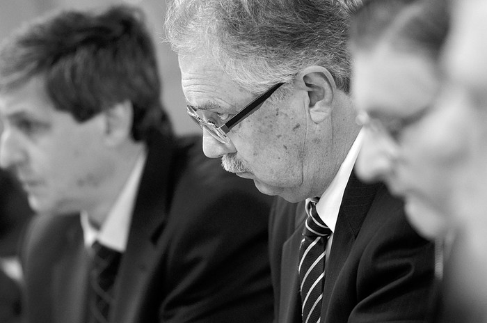 Jorge Menéndez, ayer, en la Comisión de Defensa del Senado. Foto: Pablo Vignali