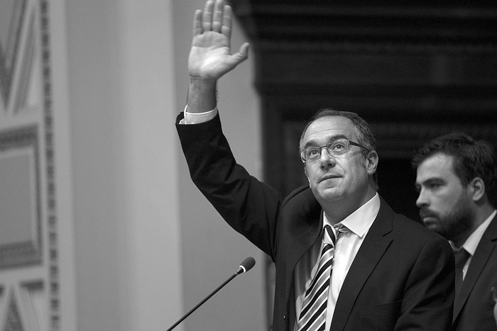 José Carlos Mahía, ayer, en la sesión de la Cámara de Diputados. Foto: Andres Cuenca