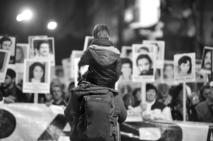 Marcha del Silencio, el sábado, en Montevideo. Foto: Federico Gutiérrez