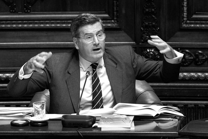 Pedro Bordaberry, durante la sesión del Senado de ayer. Foto: Pablo Vignali (archivo, junio de 2017)