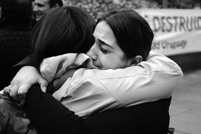 Concentración por seguridad, ayer, en la plaza Fabini. Foto: Iván Franco