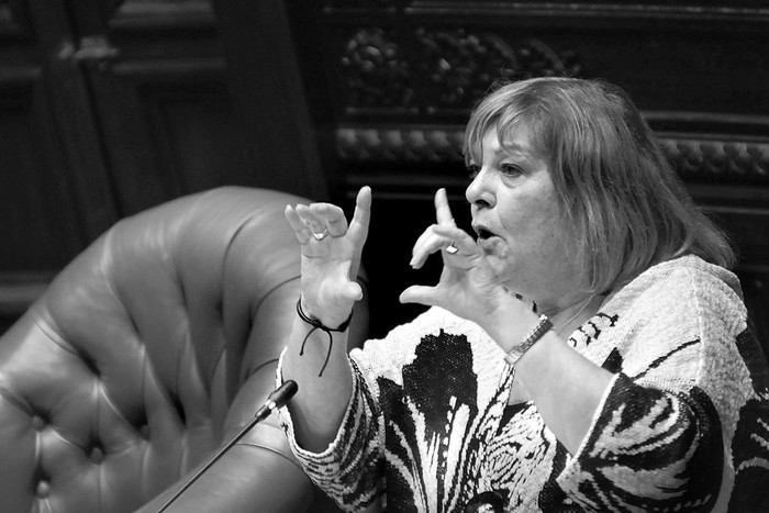 Daisy Tourné, ayer, durante la sesión del Senado que trató la Rendición de Cuentas. Foto: Juan Manuel Ramos