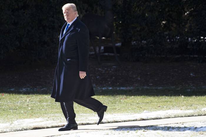 Donald Trump, ayer, en la Casa Blanca. Foto: Saul Loeb, AFP