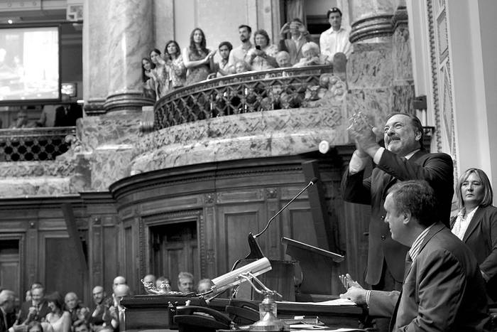Jorge Gandini, ayer, en la Cámara de Diputados. Foto: Pablo Vignali