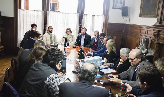 Reunión del Directorio del Partido Nacional en la Casa del Partido (archivo, julio 2018). · Foto: Alessandro Maradei