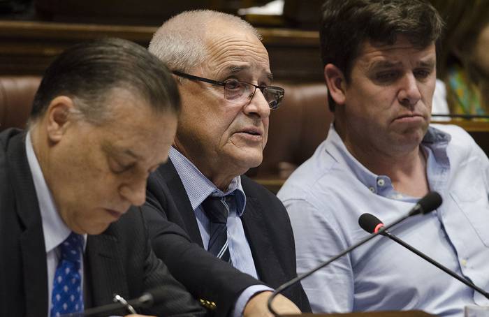 Roberto Chiazzaro (c) en una sesión de Diputados (archivo, 2018). · Foto: Pablo Vignali