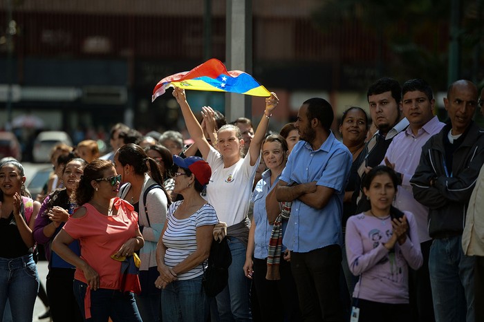 Manifestación opositora, ayer, en Caracas. · Foto: Federico Parra