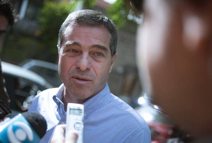 Ernesto Talvi, ayer, en la sede de Ciudadanos. · Foto: Ricardo Antúnez