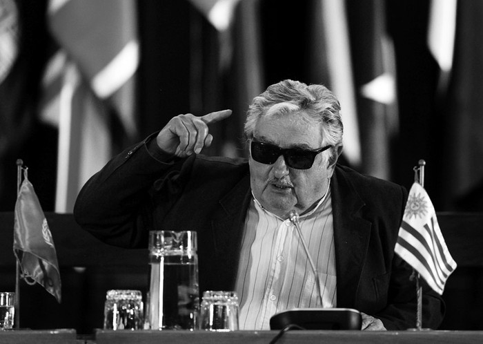 José Mujica ayer durante su discurso en la sede de la Comisión Económica para América Latina y el Caribe (CEPAL) en Santiago (Chile). / Foto: Carlos Vera, Efe