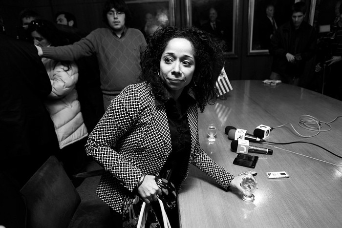 Julyssa Reynoso, embajadora de los Estados Unidos de América tras una conferecnia de prensa en la sede del Ministerio de Relaciones Exteriores / Foto: Pedro Rincón (archivo julio de 2013)