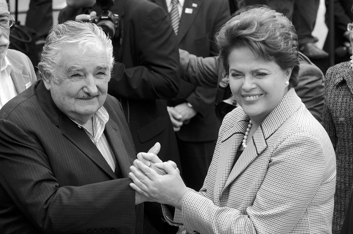 José Mujica y Dilma Rousseff en la sede del Laboratorio Tecnológico del Uruguay (Latu). (archivo, mayo de 2011) · Foto: Fernando Morán