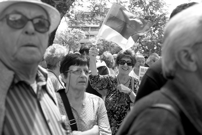 Inauguración del monumento homenaje a Liber Seregni, ayer de tarde. Foto: Pablo Vignali