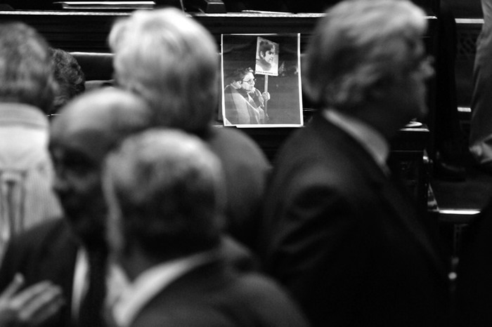 Legisladores en sala durante la sesión de ayer, en la Cámara de Diputados · Foto: Javier Calvelo