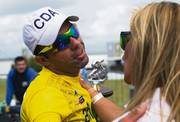 Magno Nazaret del equipo brasileño Funvic fue el ganador de la Vuelta Ciclista. Foto: Pablo Vignali