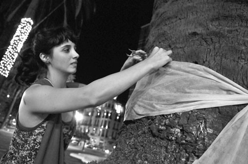 Actividad de la comisión No a la Baja en la plaza Libertad. Foto: Javier Calvelo (archivo, diciembre de 2013