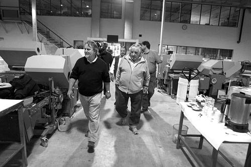 José Mujica visita la planta de Pressur, en mayo de 2013. Foto: Pedro Rincón