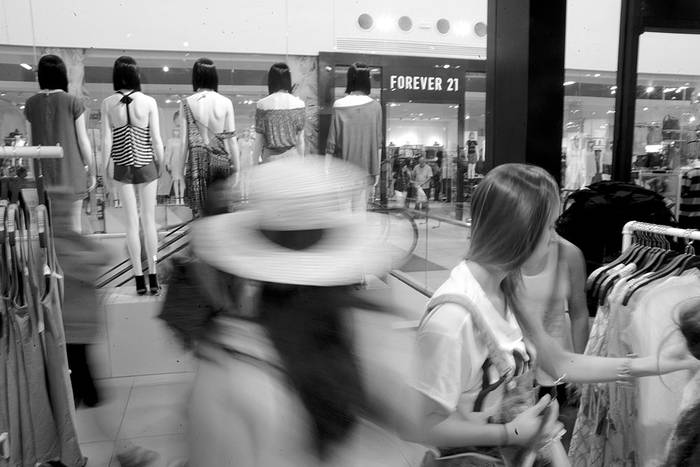 Tienda Forever 21, ayer, en Montevideo Shopping. Foto: Mauricio Kühne