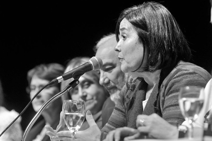Laura Motta, consejera del Codicen, ayer, en la sala Zitarrosa. Foto: Federico Gutiérrez