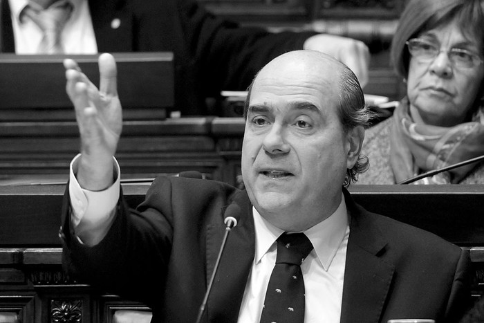 Pablo Abdala, diputado del Partido Nacional, ayer, en la sesión de la cámara. Foto: Sandro Pereyra