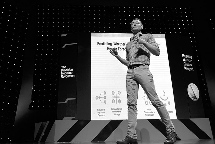 Marco Vignuzzi durante el foro“The Precision Medicine Revolution”, el viernes, en el Auditorio
de la Torre de las Telecomunicaciones Foto: Santiago Mazzarovich