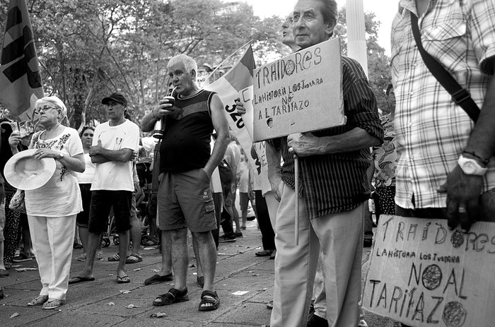 Acto de Unidad Popular, ayer, en la plaza Libertad. Foto: Pablo Vignali
