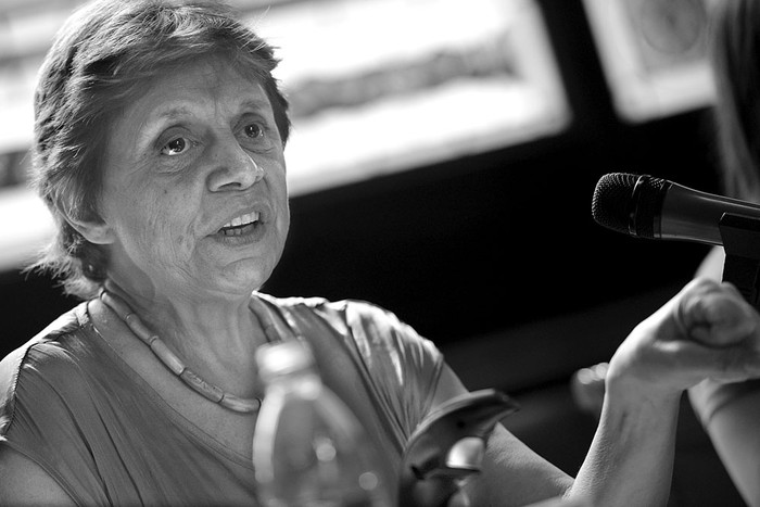 Patricia Laurenzo Copello, catedrática de Derecho Penal de la Universidad de Málaga, en la conferencia sobre derecho penal, ayer, en el Palacio Legislativo. Foto: Santiago Mazzarovich