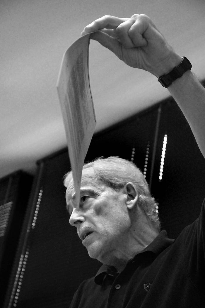 Víctor Bacchetta, ayer, en la sala de conferencias de APU. Foto: Mauricio Kühne