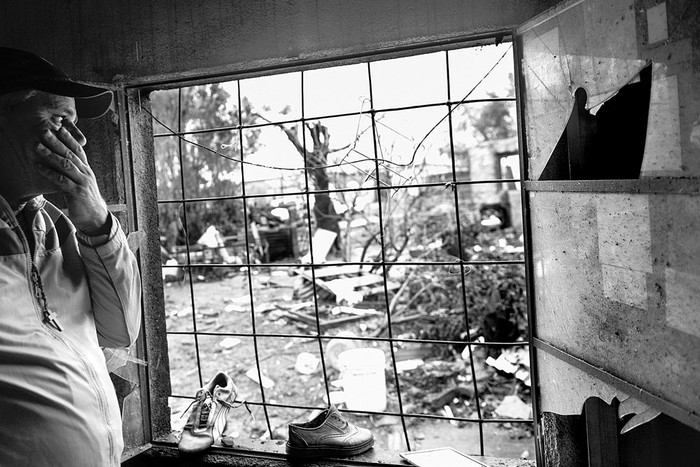 Casa en el barrio Los Altos de Dolores, Soriano, el sábado. Foto: Santiago Mazzarovich